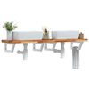 vidaXL Basin Shelf Wall Mounted Steel and Solid Wood Acacia