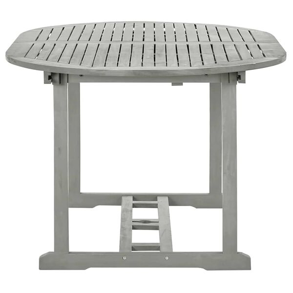 vidaXL Garden Table Grey 200x100x75 cm Solid Acacia Wood