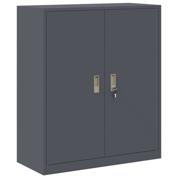 vidaXL Storage Cabinet Anthracite 90 x 40 x 105 cm Steel