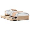 vidaXL Bed Frame without Mattress 75x190 cm Small Single Solid Wood Pine