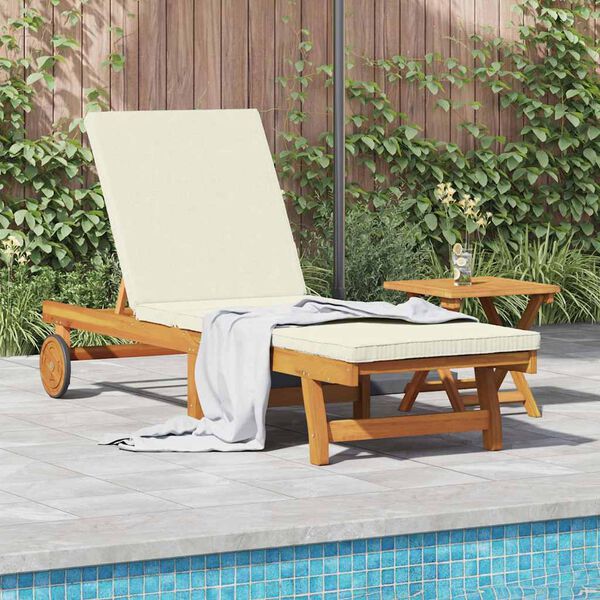 vidaXL Sun Lounger Reclining 1-person 2 pcs Brown Solid Acacia Wood