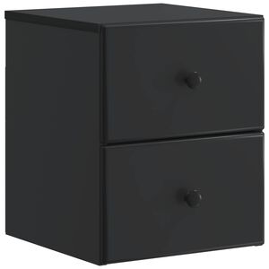 vidaXL Wall-Mounted Bedside Cabinet Black 34.5 x 33 x 40 cm