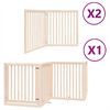 vidaXL Dog Gate with Door Foldable 8 Panels 640 cm Poplar Wood