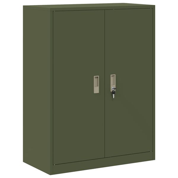 vidaXL Storage Cabinet Olive Green 80 x 40 x 105 cm Steel