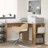 vidaXL Corner Desk with Storage Artisan oak 140 x 113.5 x 75 cm