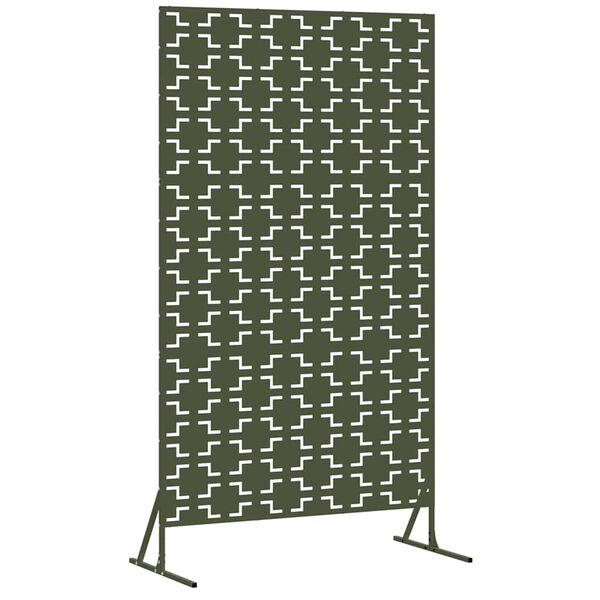 vidaXL Privacy Screen Olive 100 x 50 x 180 cm Steel