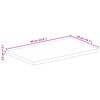 vidaXL Table Top 60x50x3.8 cm Rectangular Solid Wood Acacia