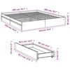 vidaXL Bed Frame with Drawers without Mattress Black 200x200 cm
