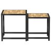 vidaXL Tea Tables 2 pcs MDF Black and Yellow
