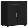 vidaXL Bathroom Furniture Set with Shelf TULUM Black Engineered Wood
