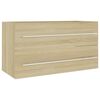 vidaXL 2 Piece Bathroom Furniture Set Sonoma Oak Engineered Wood