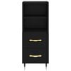 vidaXL Highboard Black 34.5x34x180 cm Engineered Wood