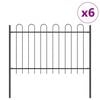 vidaXL Garden Fence BOXTEL 6 pcs 10.2 x 1.2 m Powder-coated Steel Grey