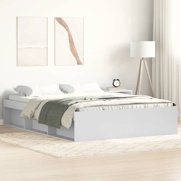 vidaXL Bed Frame without Mattress White 140x200 cm
