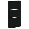 vidaXL Shoe Cabinet Black 60x21x125.5 cm Engineered Wood