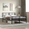 vidaXL Metal Bed Frame without Mattress with Footboard Black 120x200cm