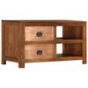 vidaXL Coffee Table with 2 Drawers 90x40x50 cm Solid Mango Wood