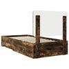 vidaXL Bed Frame with Headboard Smoked Oak 75 x 190 cm Engineered Wood