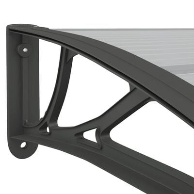vidaXL Door Canopy Black 350x100 cm Polycarbonate