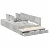 vidaXL Storage Bed Frame Concrete Grey 120 cm Engineered Wood
