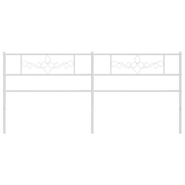 vidaXL Metal Replace Headboard White 180 cm
