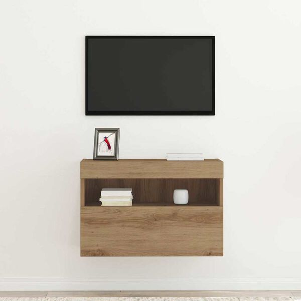 vidaXL TV Wall Cabinet Artisan oak 60 x 30 x 40 cm Engineered Wood