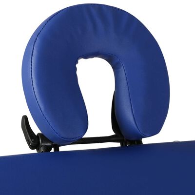 Blue Foldable Massage Table 4 Zones with Aluminium Frame