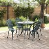 vidaXL Garden Dining Set 5 pcs Green Aluminium