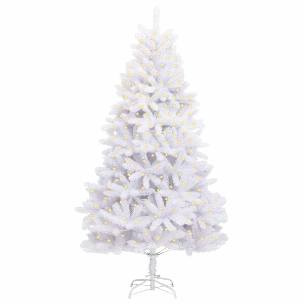 vidaXL Artificial Christmas Tree White 300 cm PVC and Metal