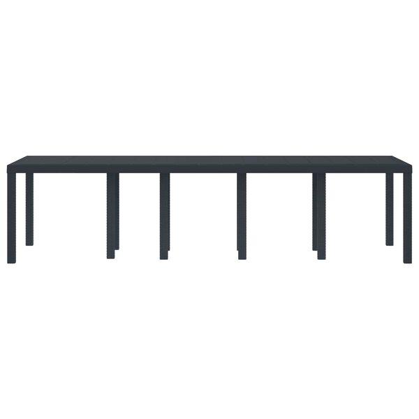 vidaXL Garden Table Anthracite 300 x 100 x 73 cm Poly Rattan