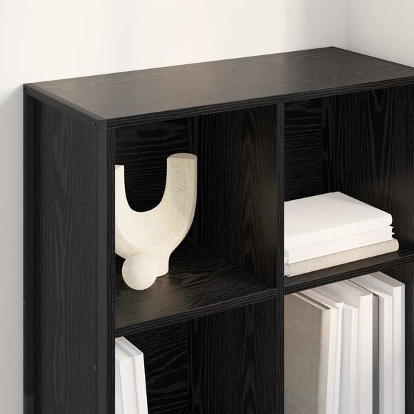 vidaXL Book Cabinet Black Oak 99.5 x 30 x 108.5 cm Engineered Wood