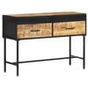 vidaXL Console Table 110x35x75 cm Rough Mango Wood