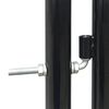 vidaXL Black Single Door Fence Gate 300x125 cm