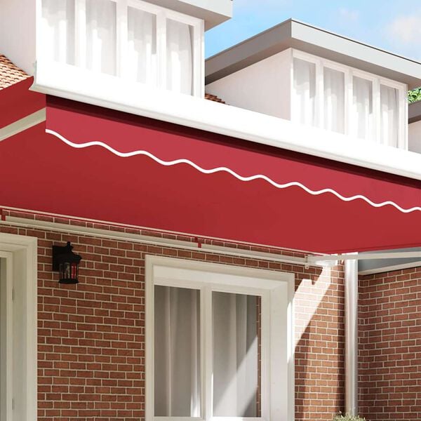vidaXL Awning Valance Red 480 x 20 cm Canvas
