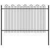 vidaXL Spike Arch Fence DRONTEN Black