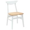 vidaXL Dining Chairs 2 pcs White 42 x 47.5 x 81 cm Solid Rubber Wood