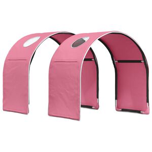 vidaXL Bed Tunnel 2 pcs Pink 211 x 52.5 x 2 cm Polyester