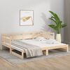 vidaXL Pull-out Day Bed without Mattress Solid Wood Pine 2x(80x200) cm