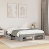 vidaXL Bed Frame without Mattress Grey Sonoma 135x190 cm Double Engineered Wood