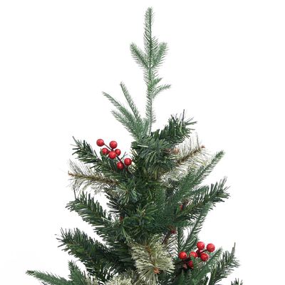 vidaXL Christmas Tree with Pine Cones Green 120 cm PVC&PE