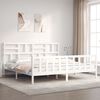 vidaXL Bed Frame without Mattress White 200x200 cm Solid Wood Pine