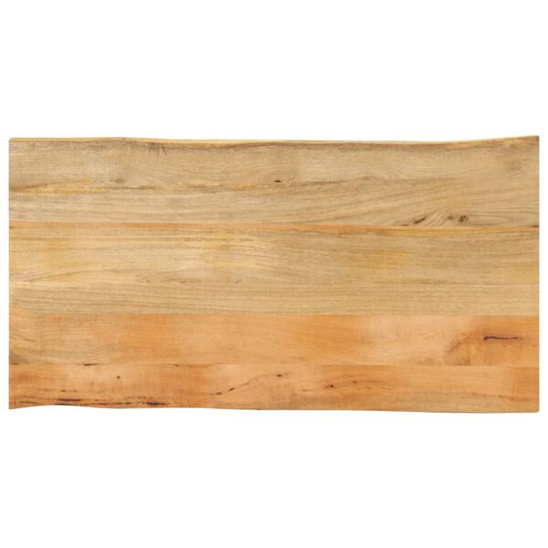 vidaXL Table Top 120x60x2.5 cm Live Edge Solid Wood Mango