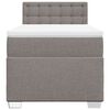 vidaXL Box Spring Bed with Mattress Taupe 90x200 cm Fabric