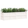 vidaXL Garden Planter White 180x50x50 cm Solid Wood Pine