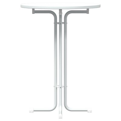 vidaXL Dining Table White Ø80x110 cm Engineered Wood and Steel