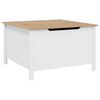 vidaXL Coffee Table White and Honey Brown 79.5 x 79.5 x 49 cm
