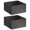vidaXL Garden Planter 2 pcs Black 80 x 80 x 40 cm Cold-rolled Steel
