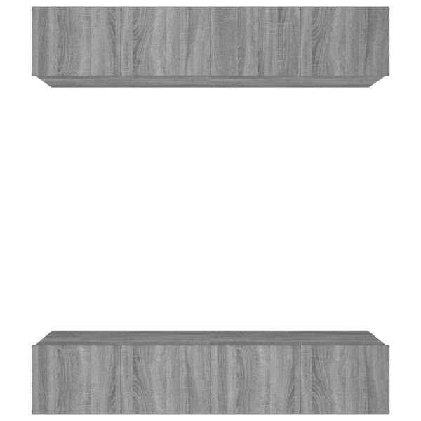 vidaXL TV Cabinets 4 pcs Grey Sonoma 80x30x30 cm Engineered Wood