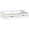 vidaXL Day Bed with 2 Drawers without Mattress "IRUN" White 90x200 cm