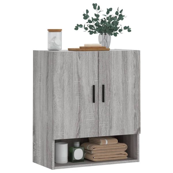 vidaXL Wall Cabinet Grey Sonoma 60x31x70 cm Engineered Wood